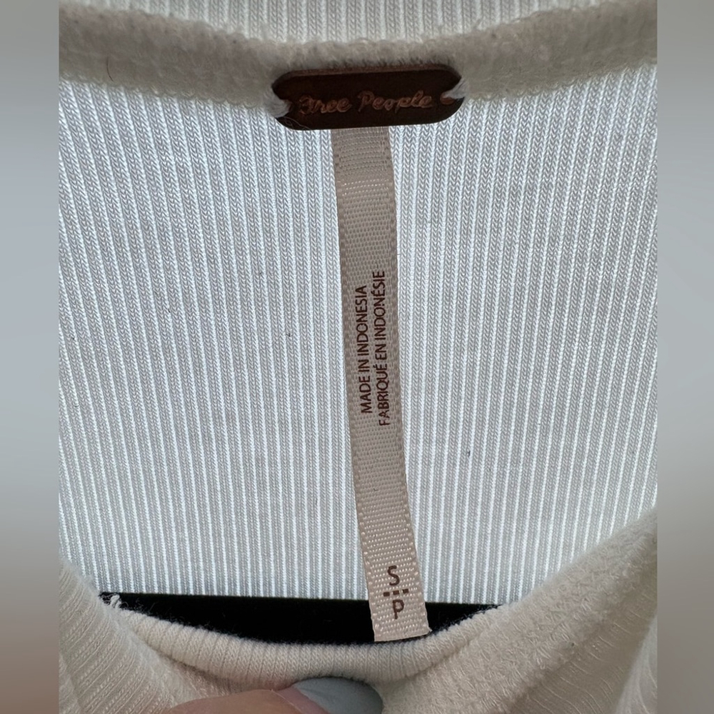 FREE PEOPLE Downtown Girl Tunic Sz S Ivory EUC - Picture 3 of 6